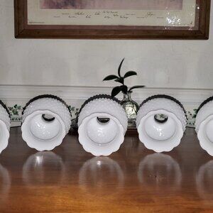 Vintage Hobnail Milk Glass fitters